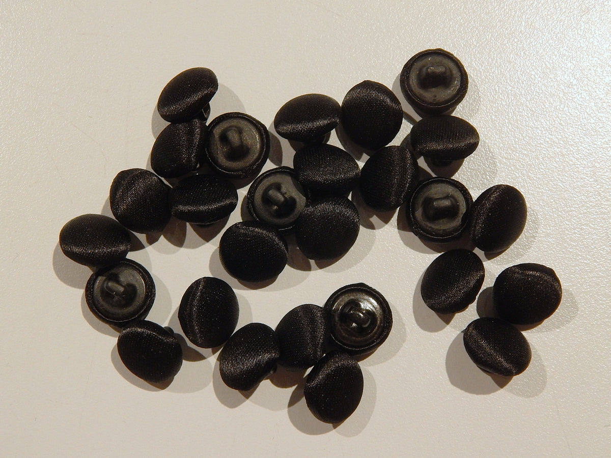 Black Satin Tuxedo Buttons