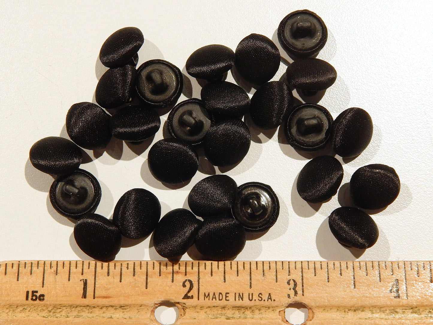 Black Satin Tuxedo Buttons