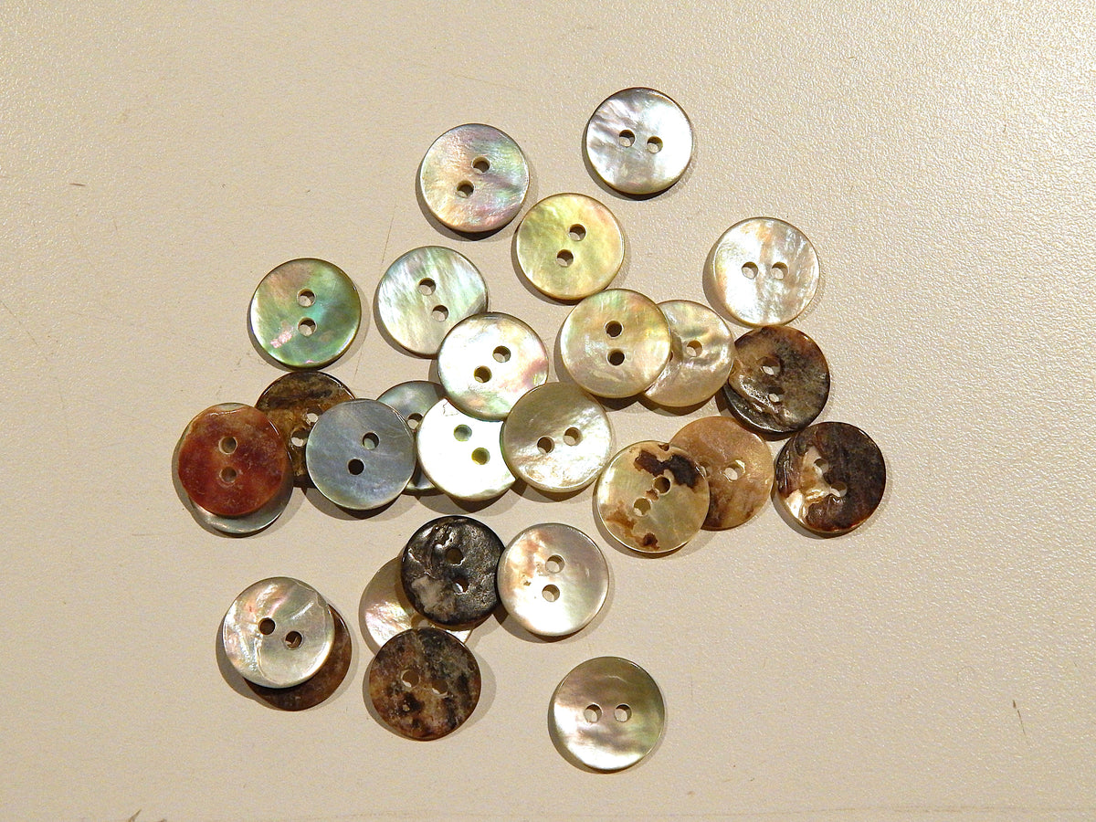 Tan Agoya Shell Buttons - Multiple Sizes