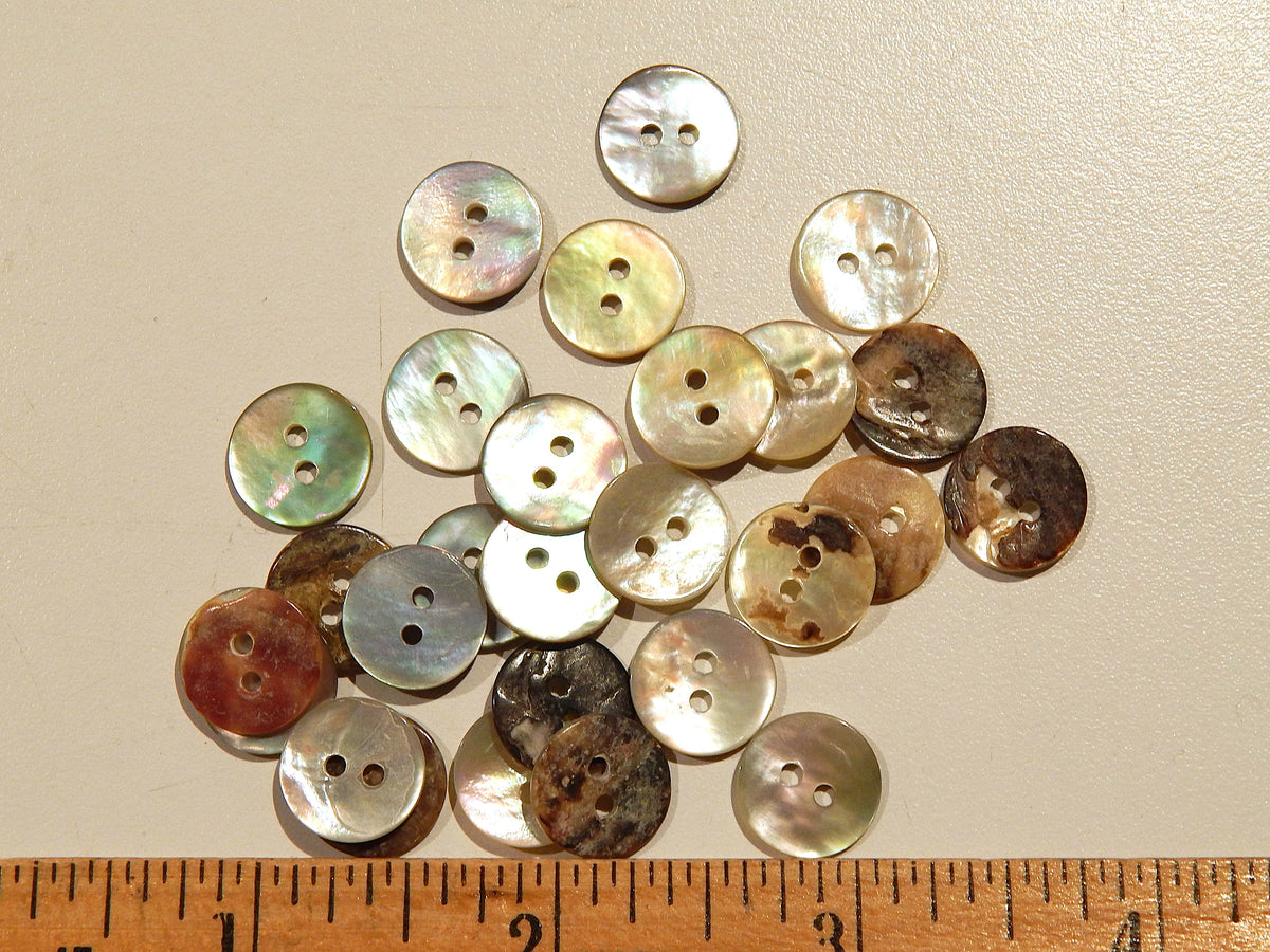 Tan Agoya Shell Buttons - Multiple Sizes