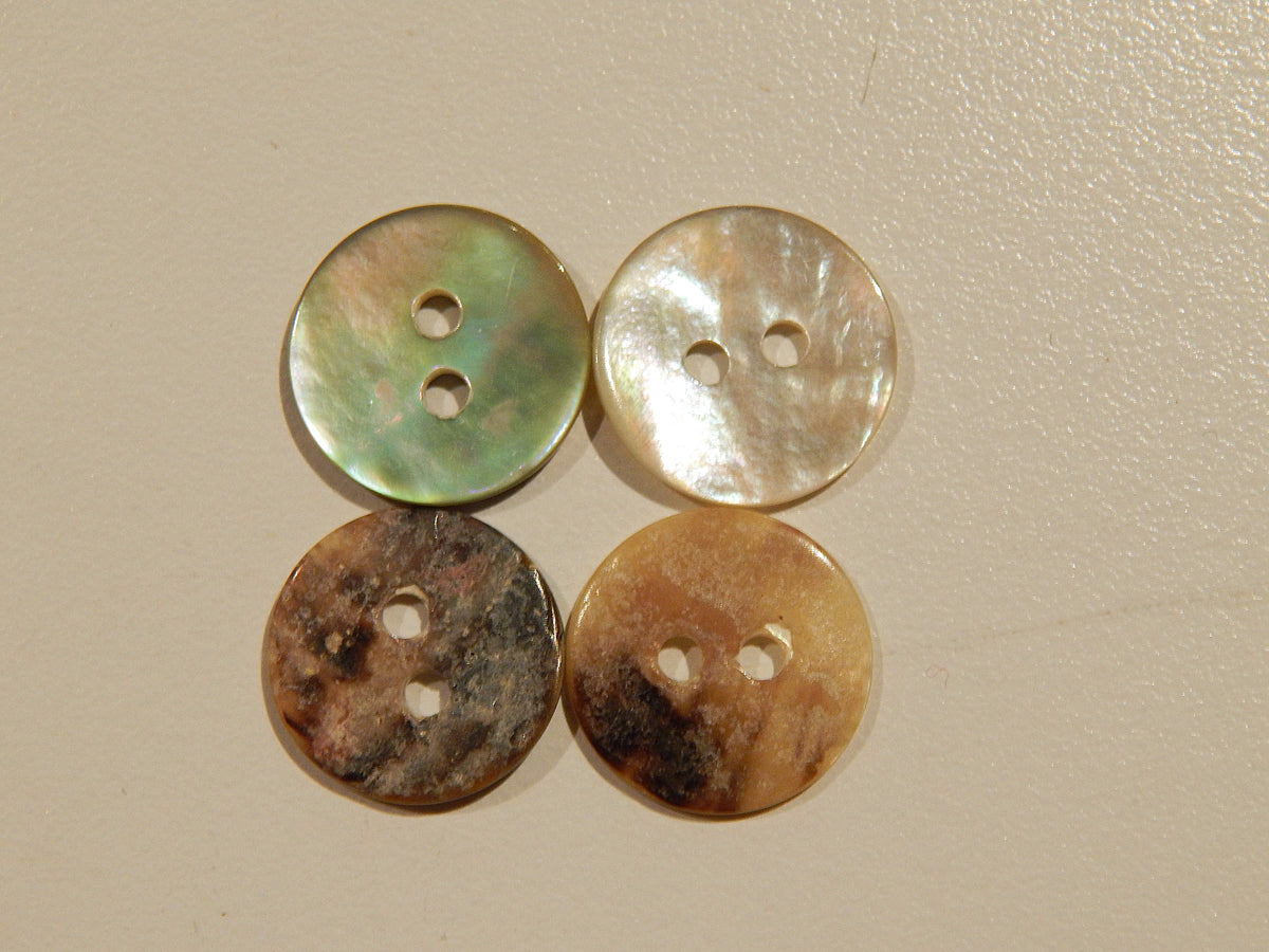 Tan Agoya Shell Buttons - Multiple Sizes