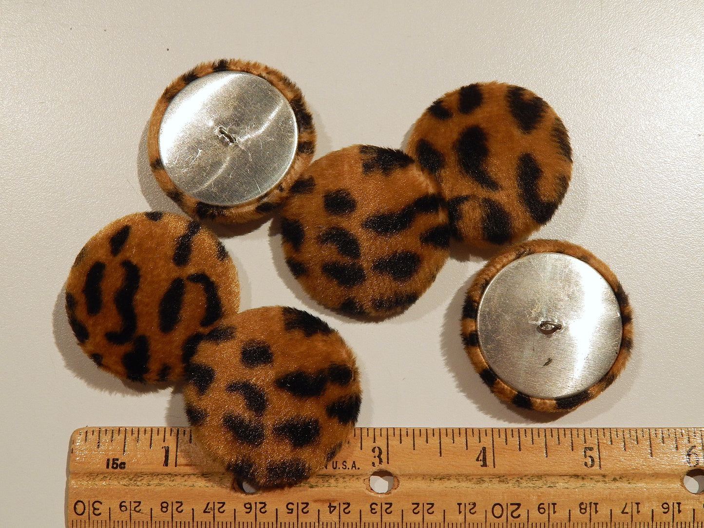 Cheetah Fur Covered Buttons