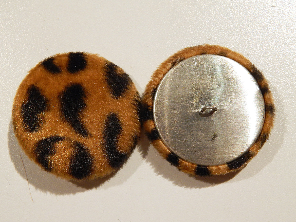Cheetah Fur Covered Buttons