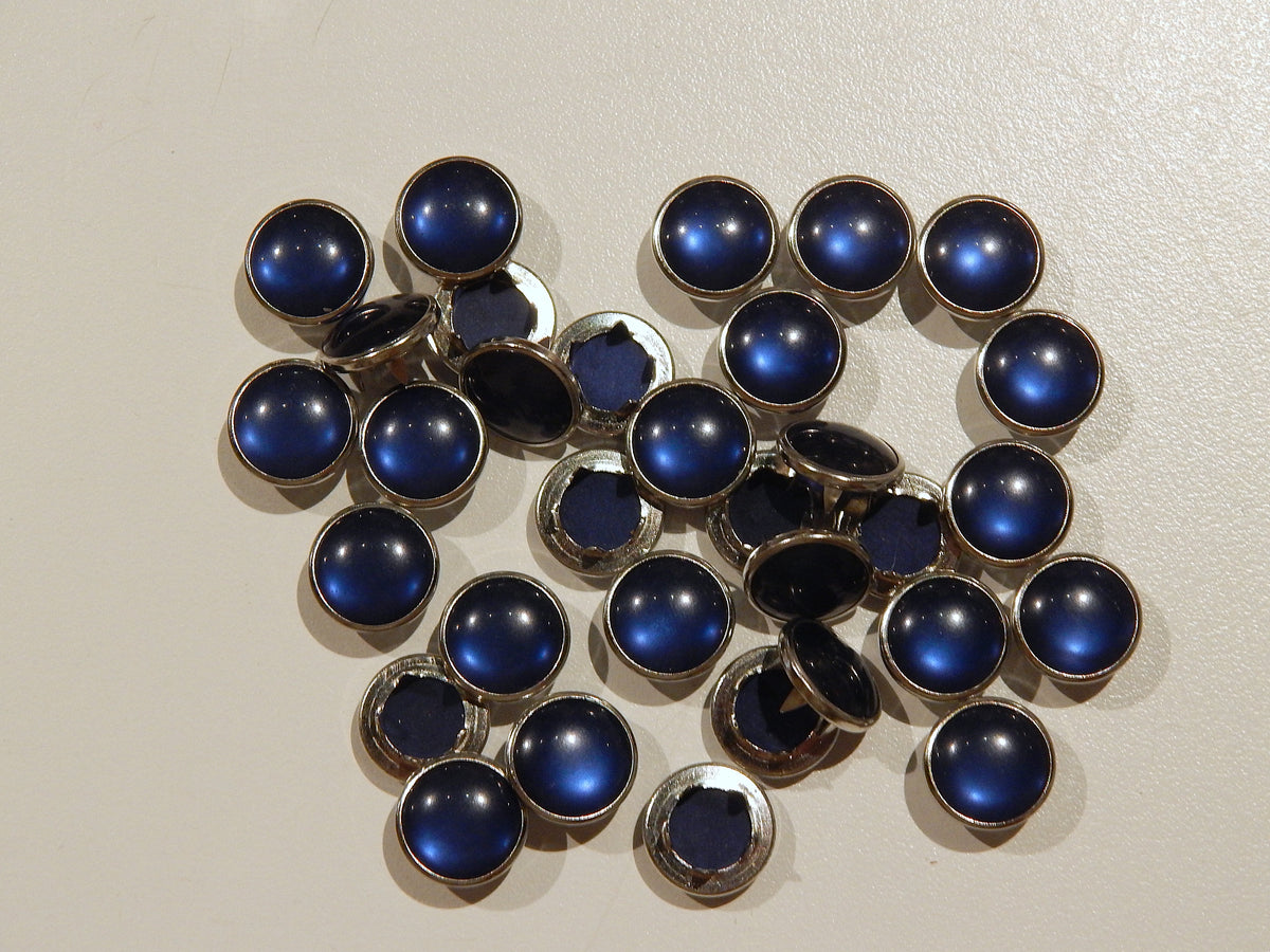 navy pearl set snaps western style blue snaps