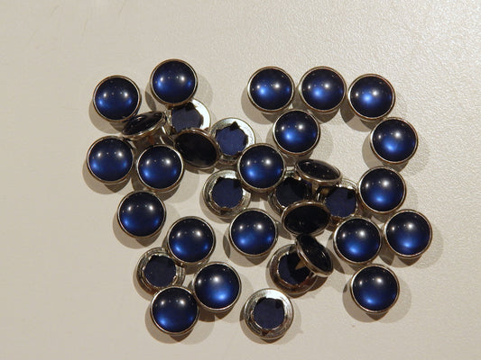 navy pearl set snaps western style blue snaps