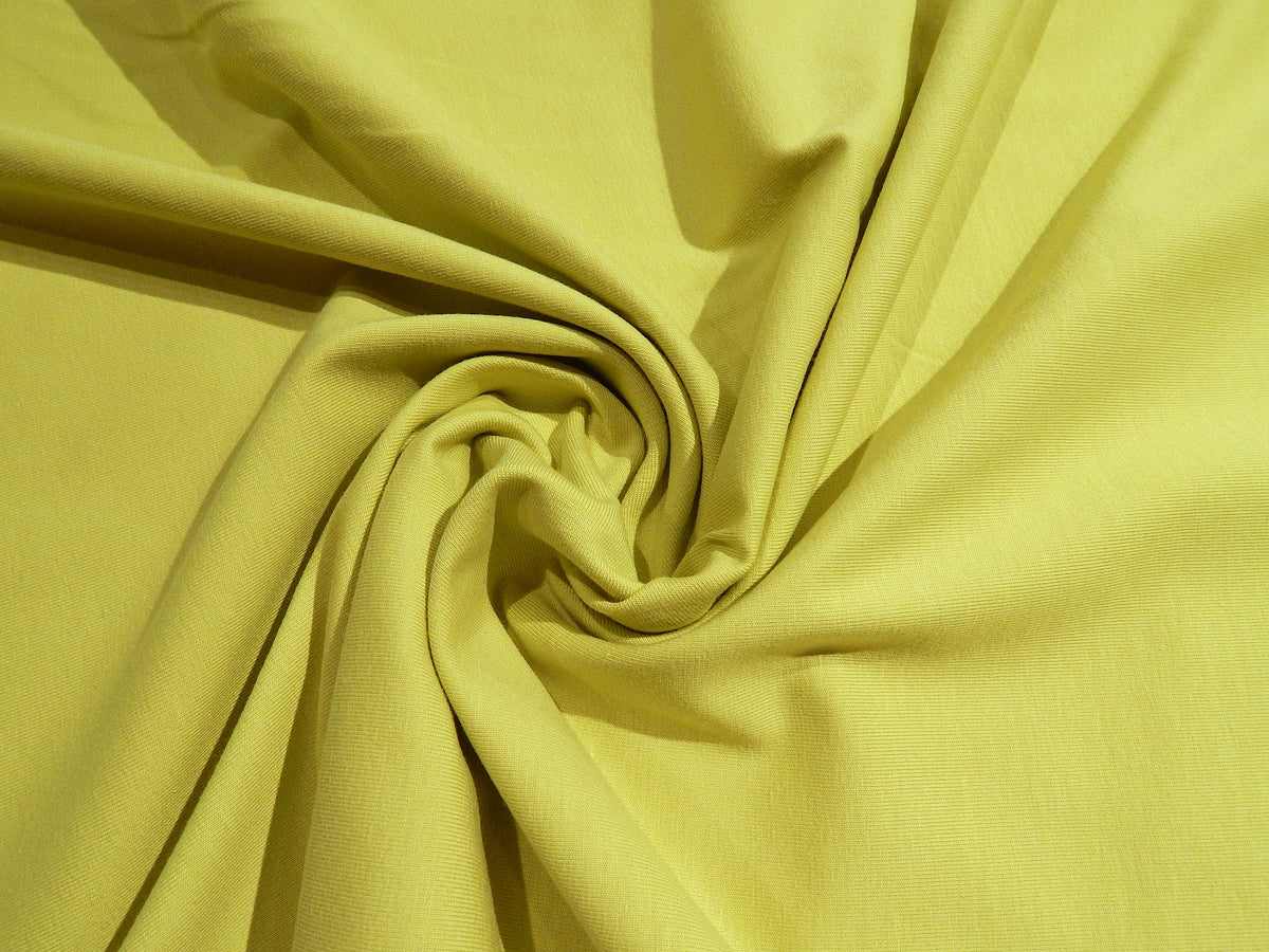 chartreuse yellow green cotton spandex jersey knit fabric telio