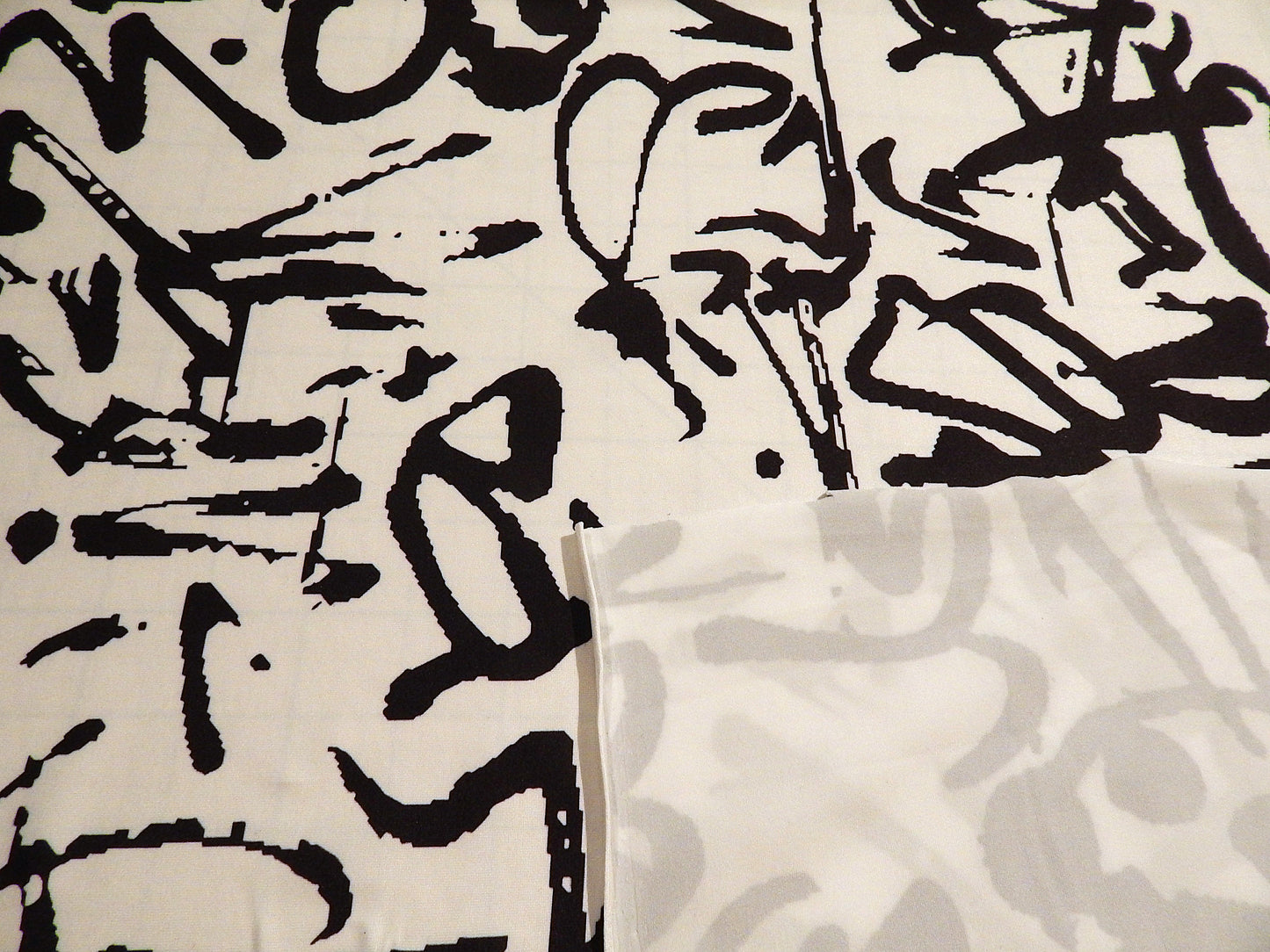 Black and White Graffiti Jersey Knit - Telio