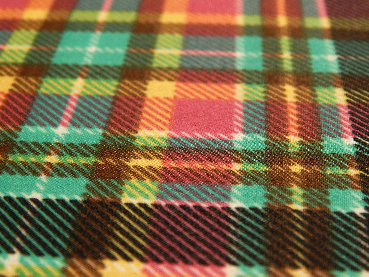 Cherry & Chocolate Plaid Charmeuse