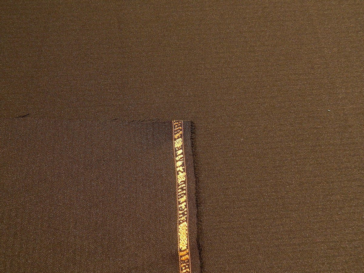 Brown Herringbone Suiting