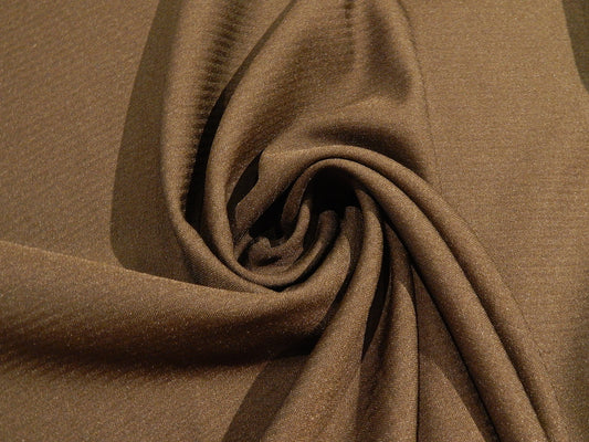 brown herringbone weave deadstock suiting fabric