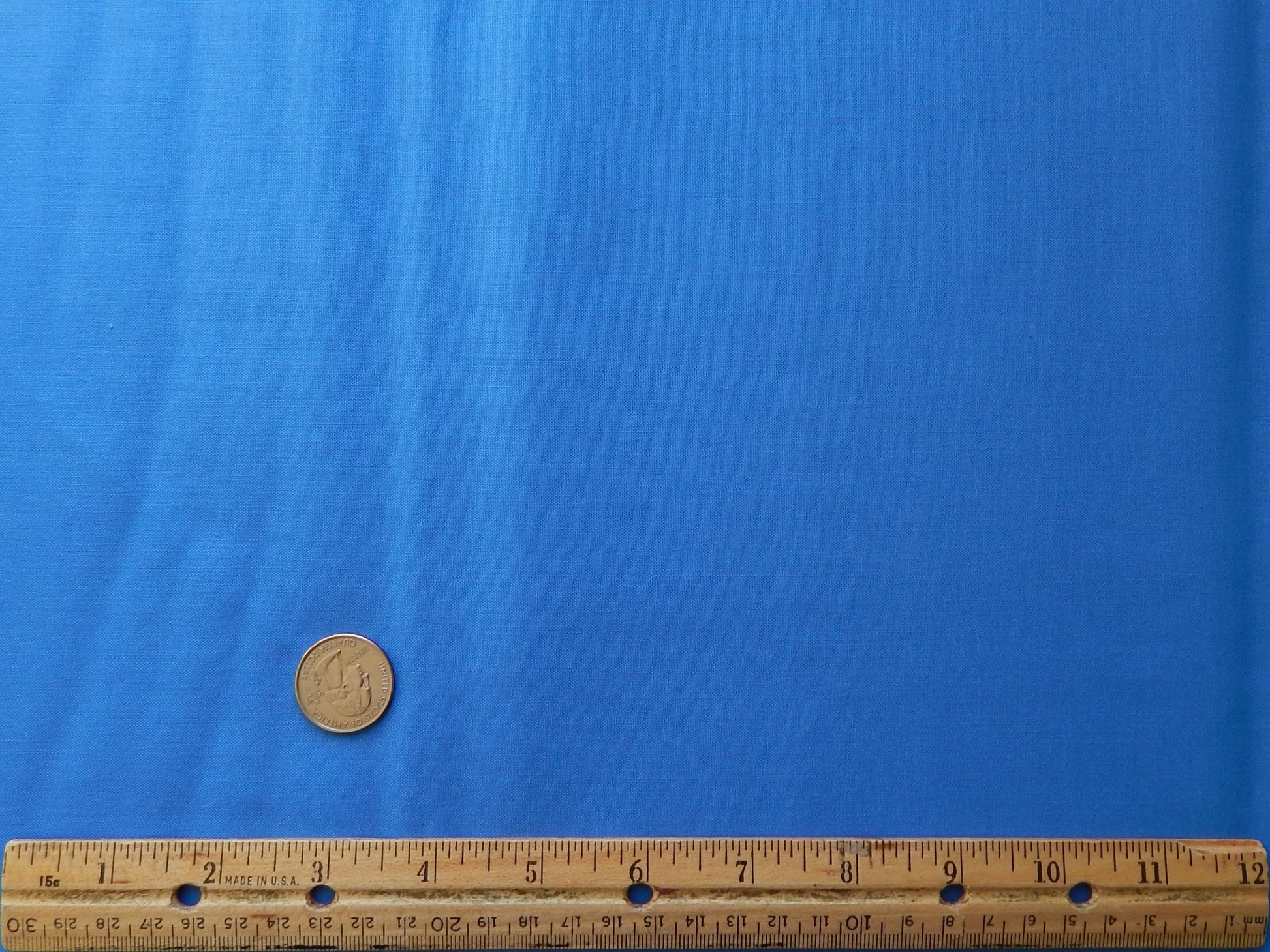 river bright blue solid cotton fabric