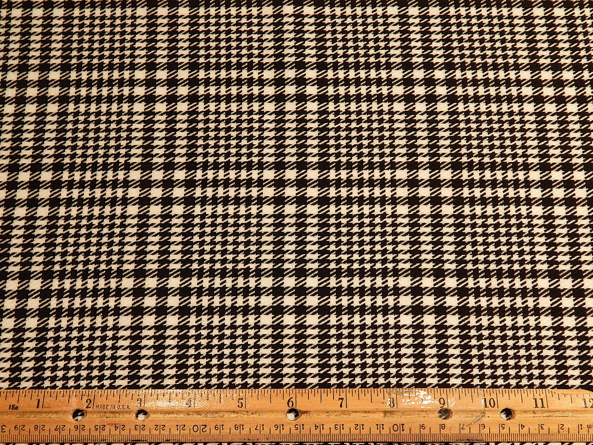 Black and White Houndstooth Plaid