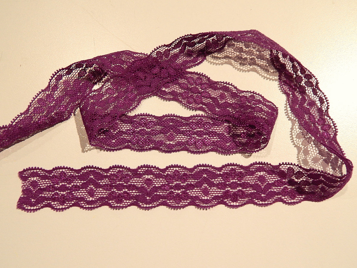 Lingerie Stretch Lace Elastic - 5yd Rolls - Multiple Colors