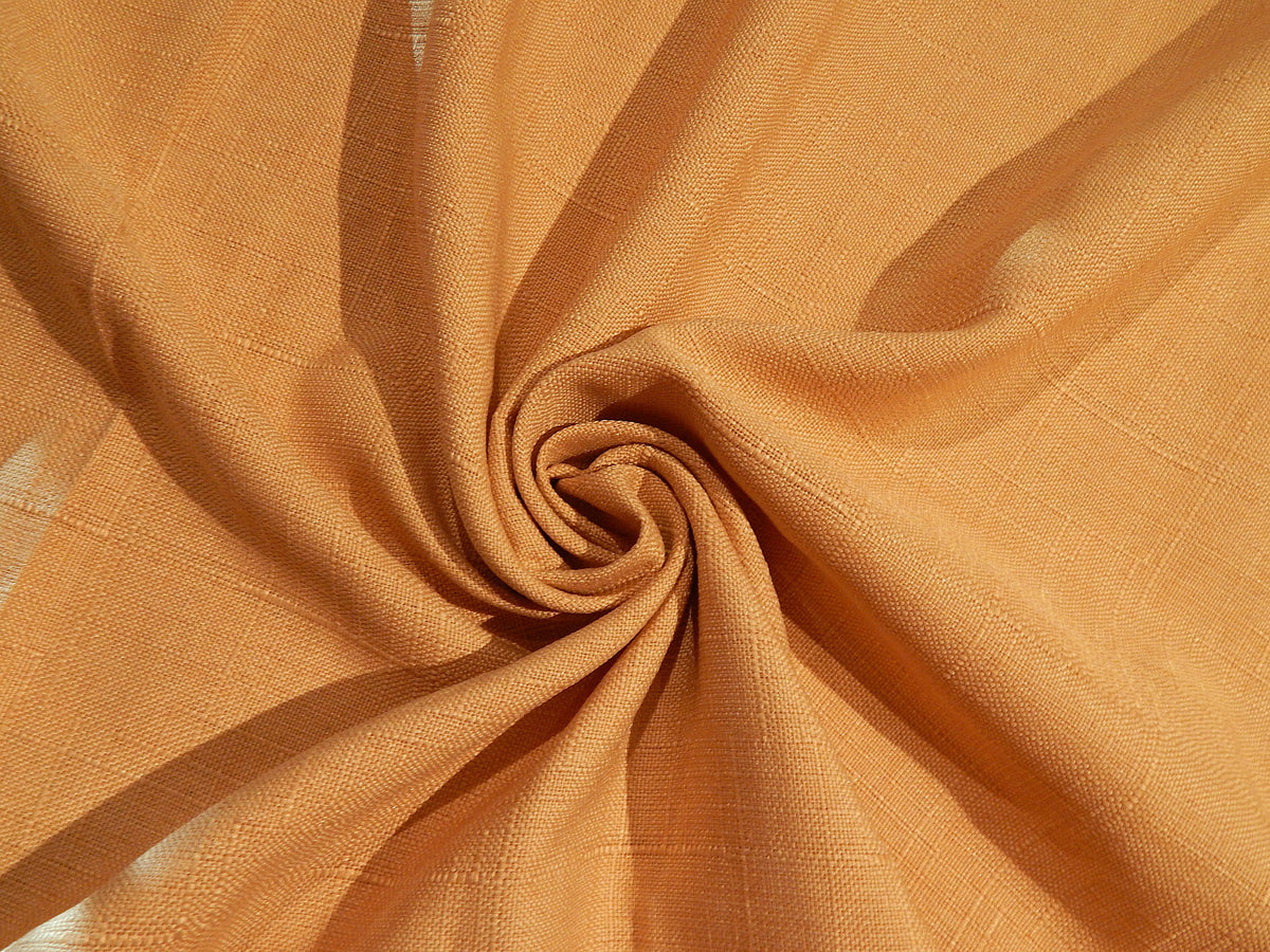 melon acrylic faux linen slubby fabric