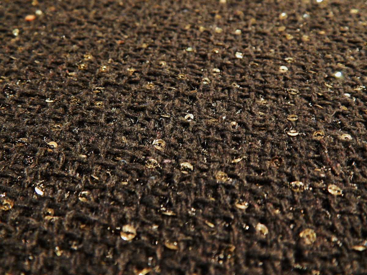 Black and Gold Sequined Tweed