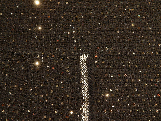 Black and Gold Sequined Tweed