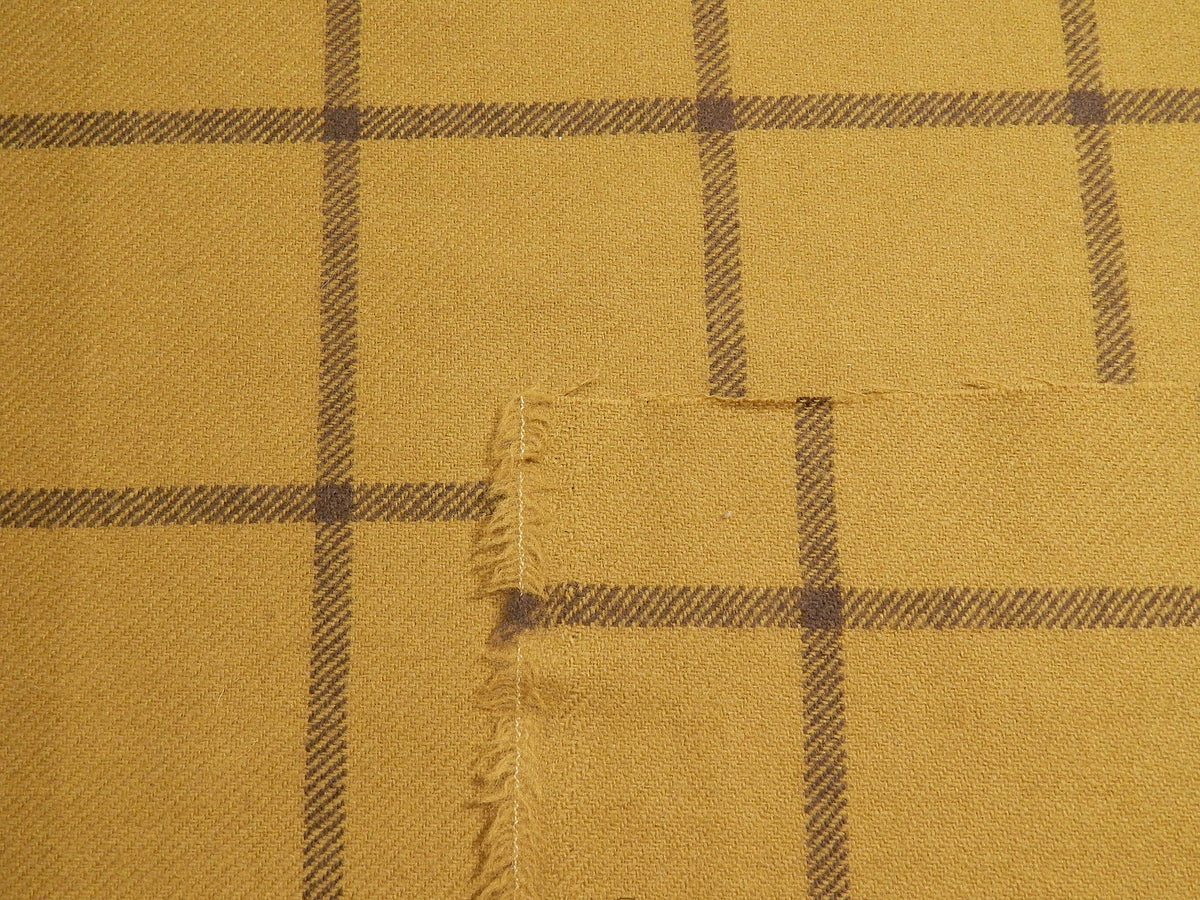 Olive Wool Plaid Coating