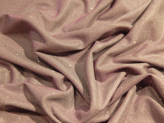 lavender and silver glimmer glitter knit tricot dance dress fabric