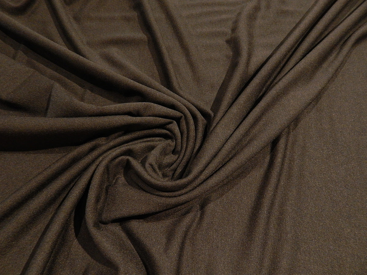 black lightweight rayon spandex french terry tshirt deadstock knit fabric