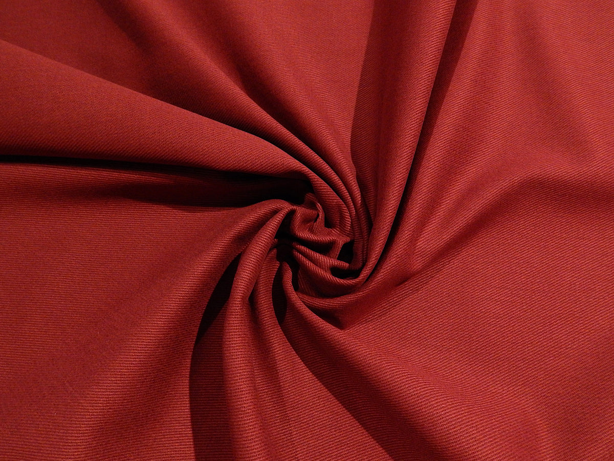 burgundy dark red brushed bull denim cotton fabric