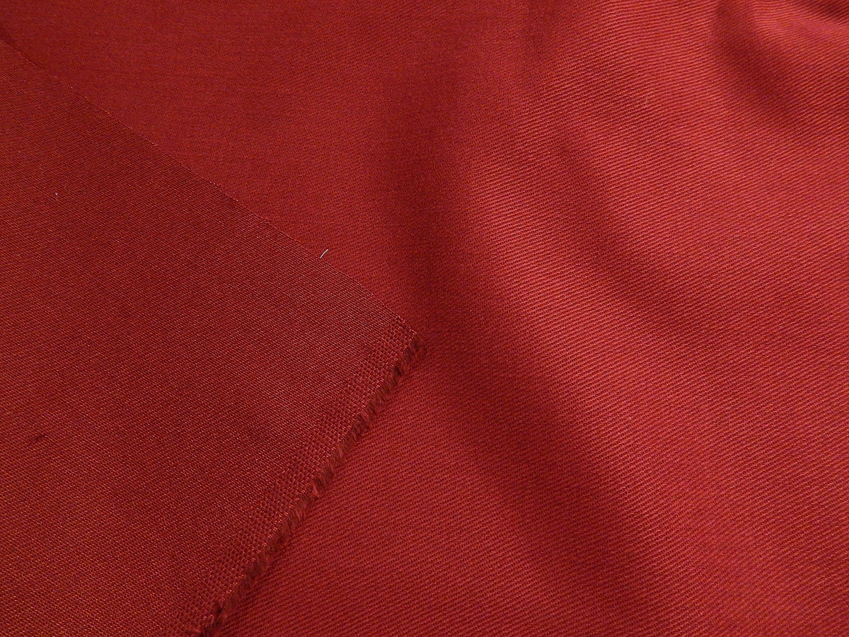 Burgundy Brushed Bull Denim