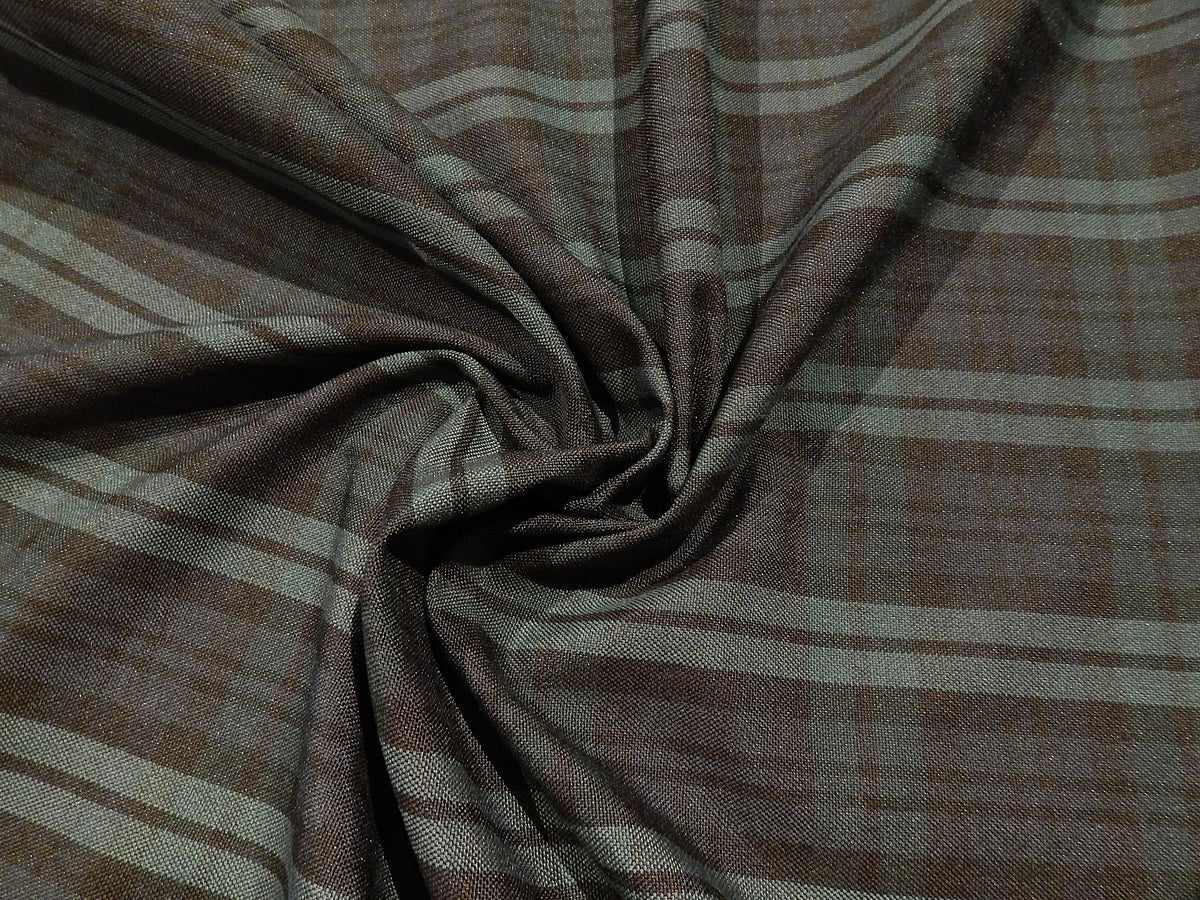 blue green and black tartan plaid suiting fabric polyester