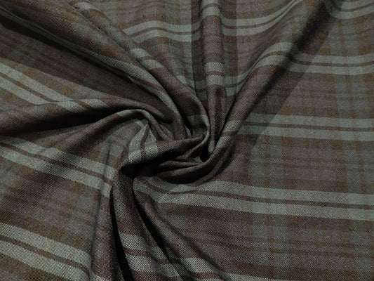 blue green and black tartan plaid suiting fabric polyester