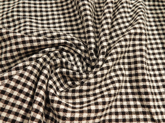 black and white 1/4" cotton gingham organic cotton telio fabric