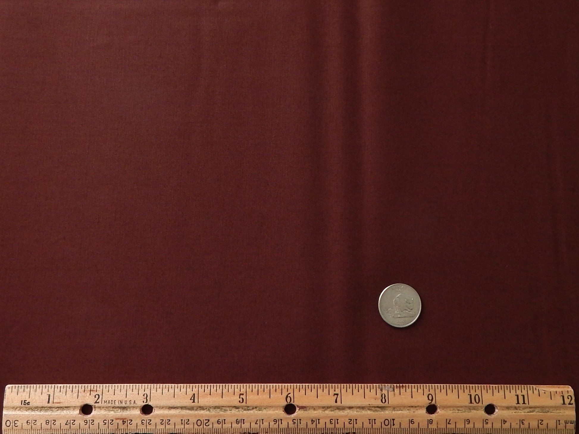 deep red brown solid cotton fabric
