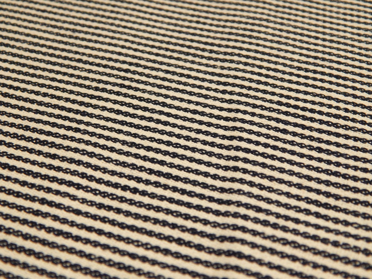 Blue and White Mini Railroad Stripe Denim