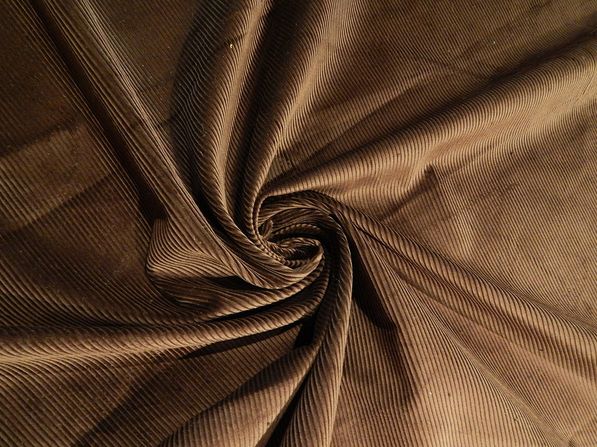 chocolate brown cotton corduroy fabric