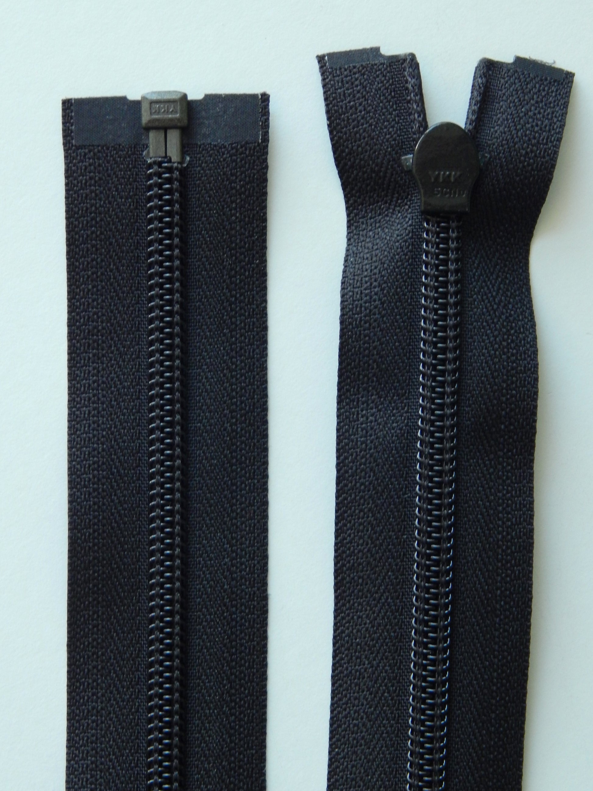 water repellant separating long jacket zipper