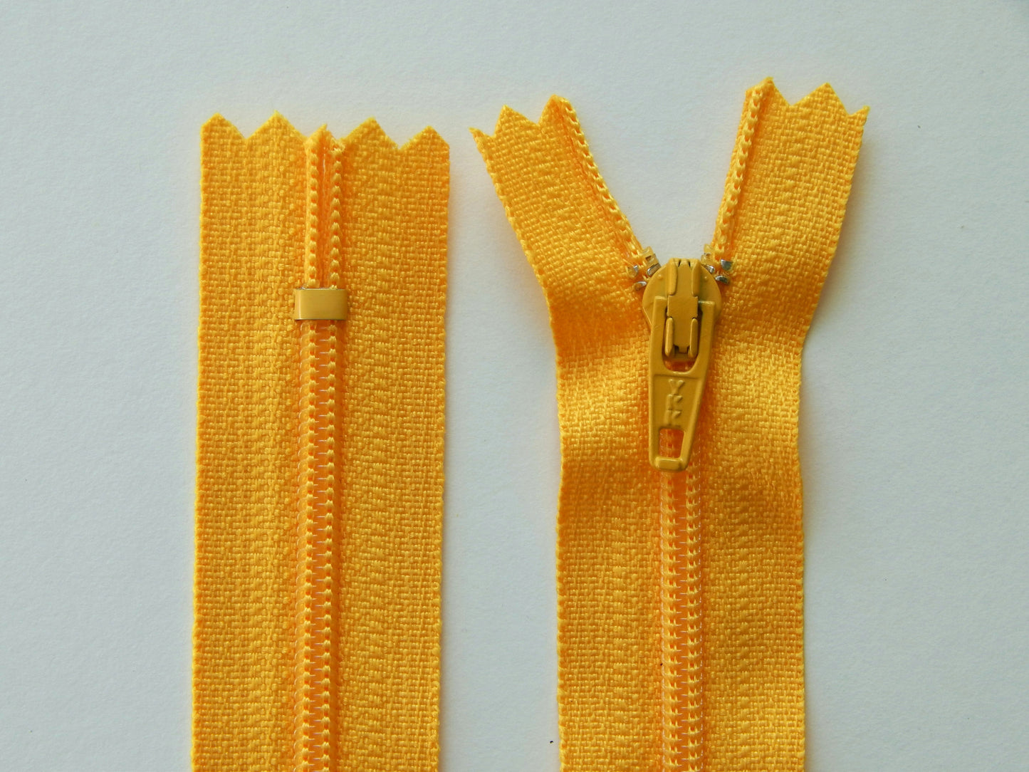 golden yellow nylon dress zipper