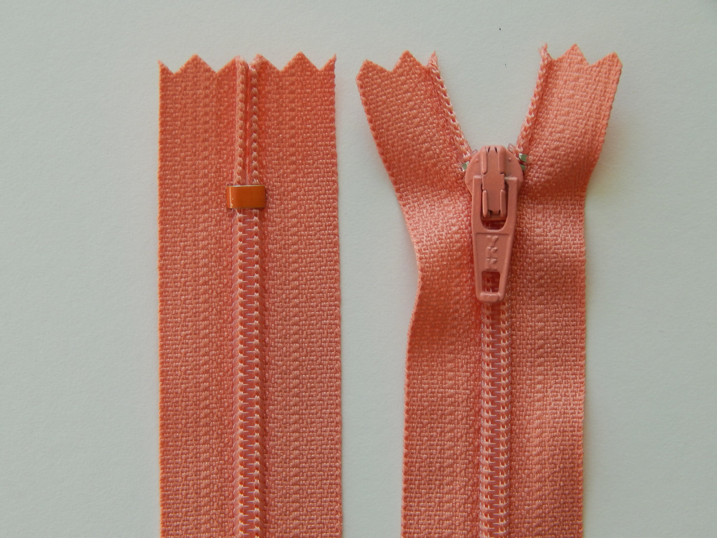 salmon nylon dress zipper