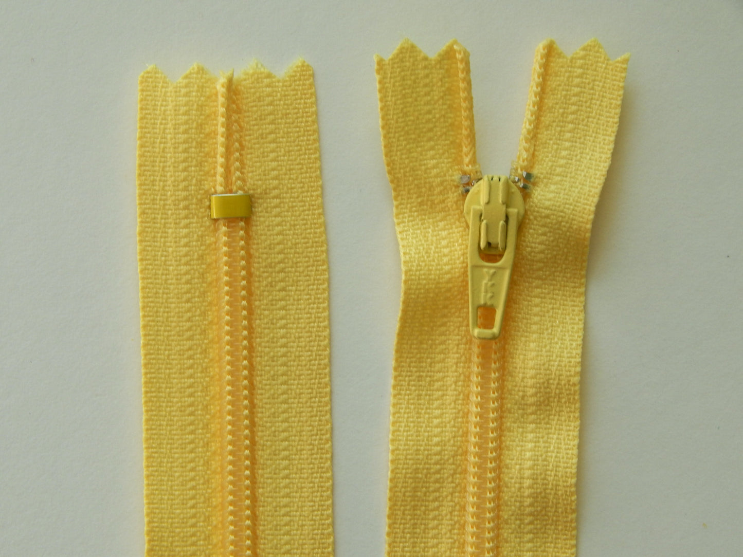 light yellow nylon dress zipper