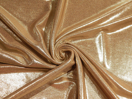 light gold stretch lame knit polyester spandex gold foil stretch telio fabric