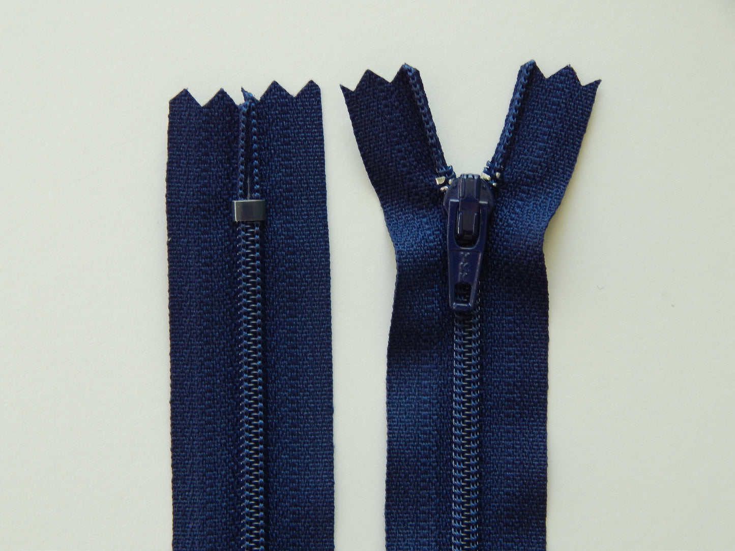 Navy nylon dress zipper