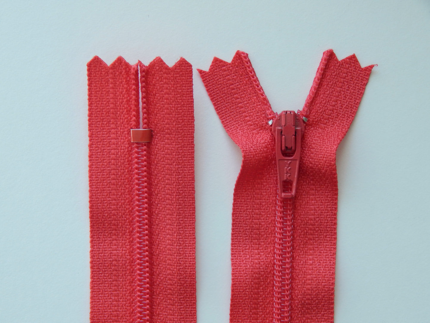 red pink nylon dress zipper