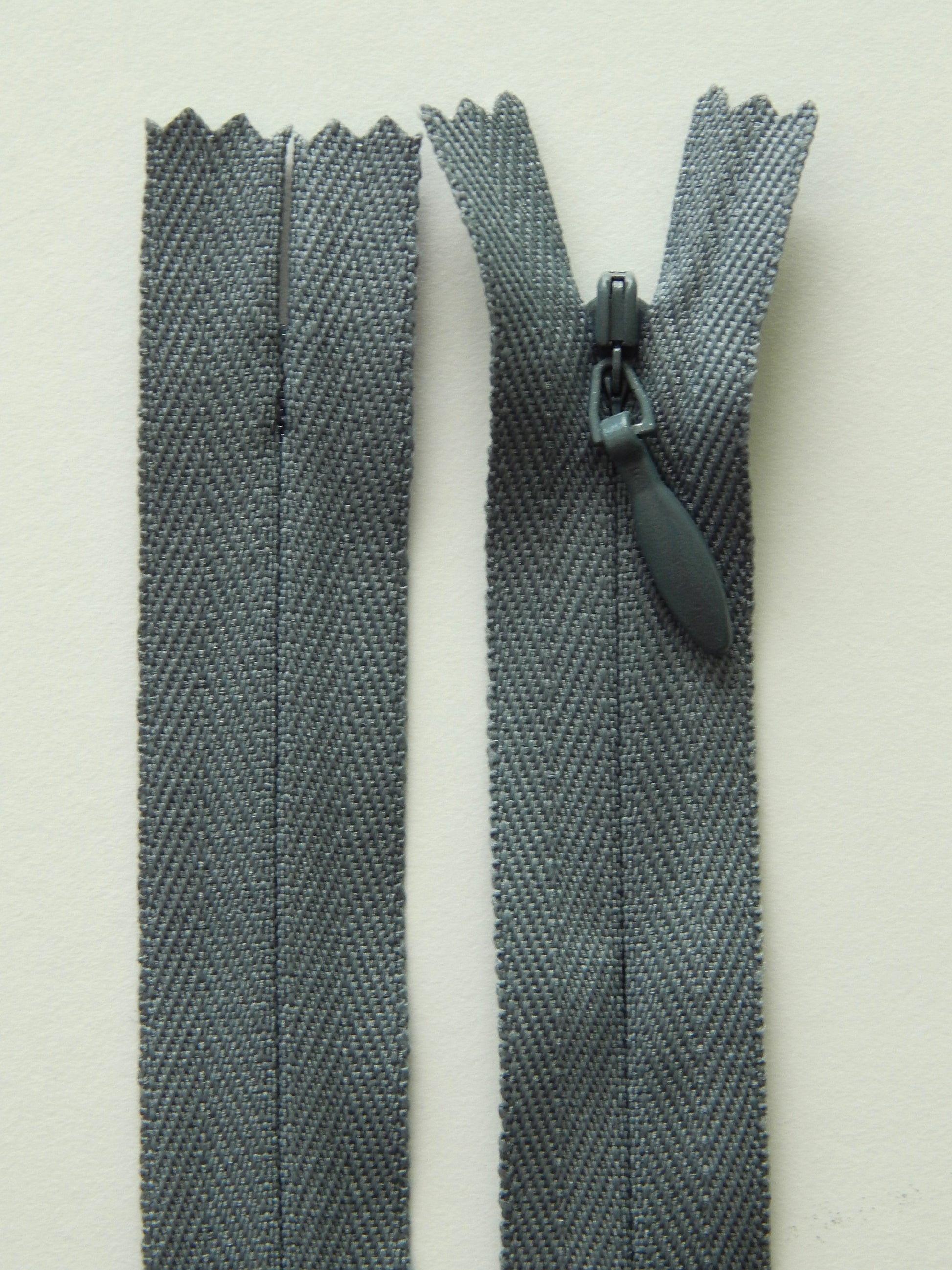 grey invisible zipper