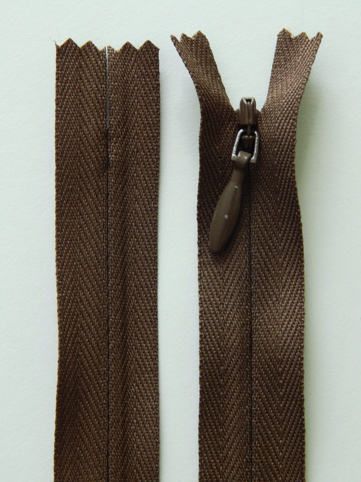 brown invisible zipper