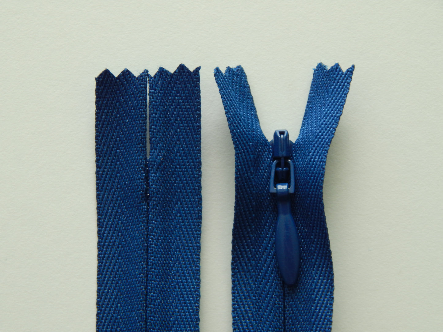medium blue concealed zipper