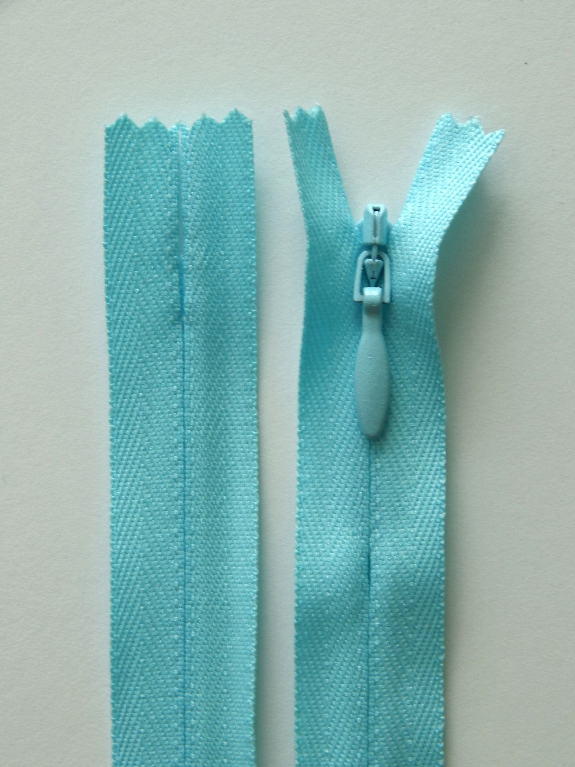 light blue invisible zipper