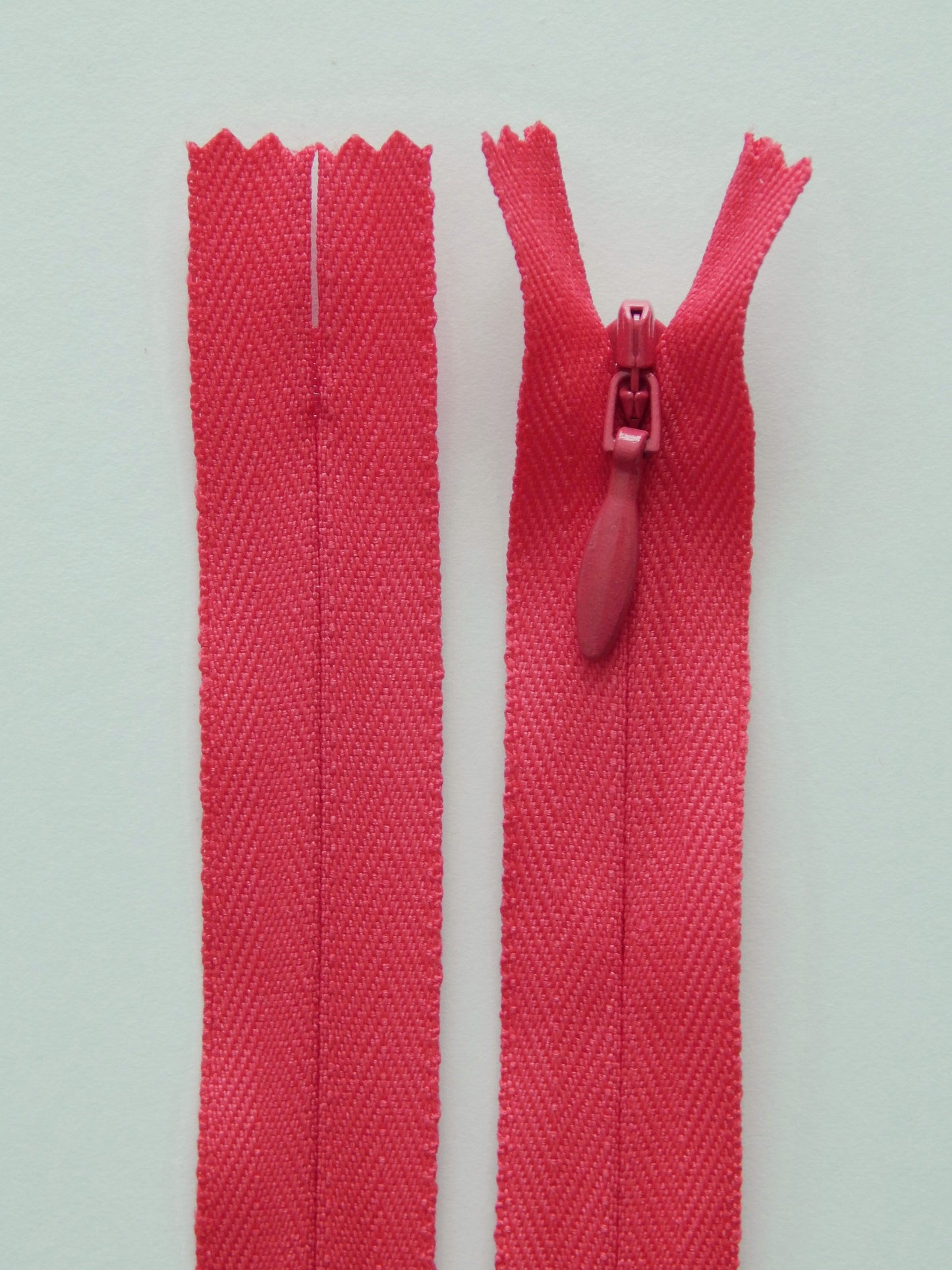 salmon pink invisible zipper