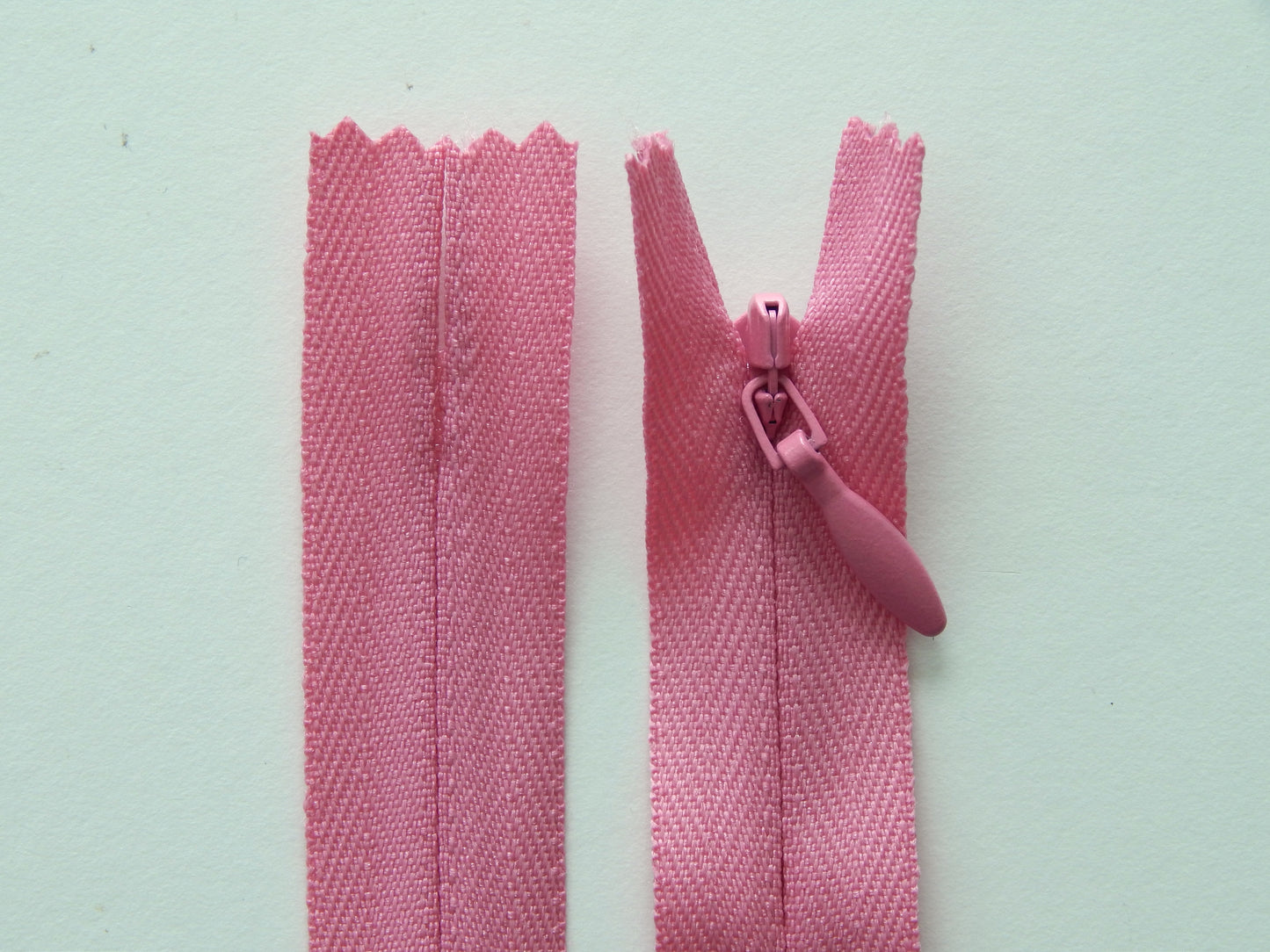light pink concealed zipper