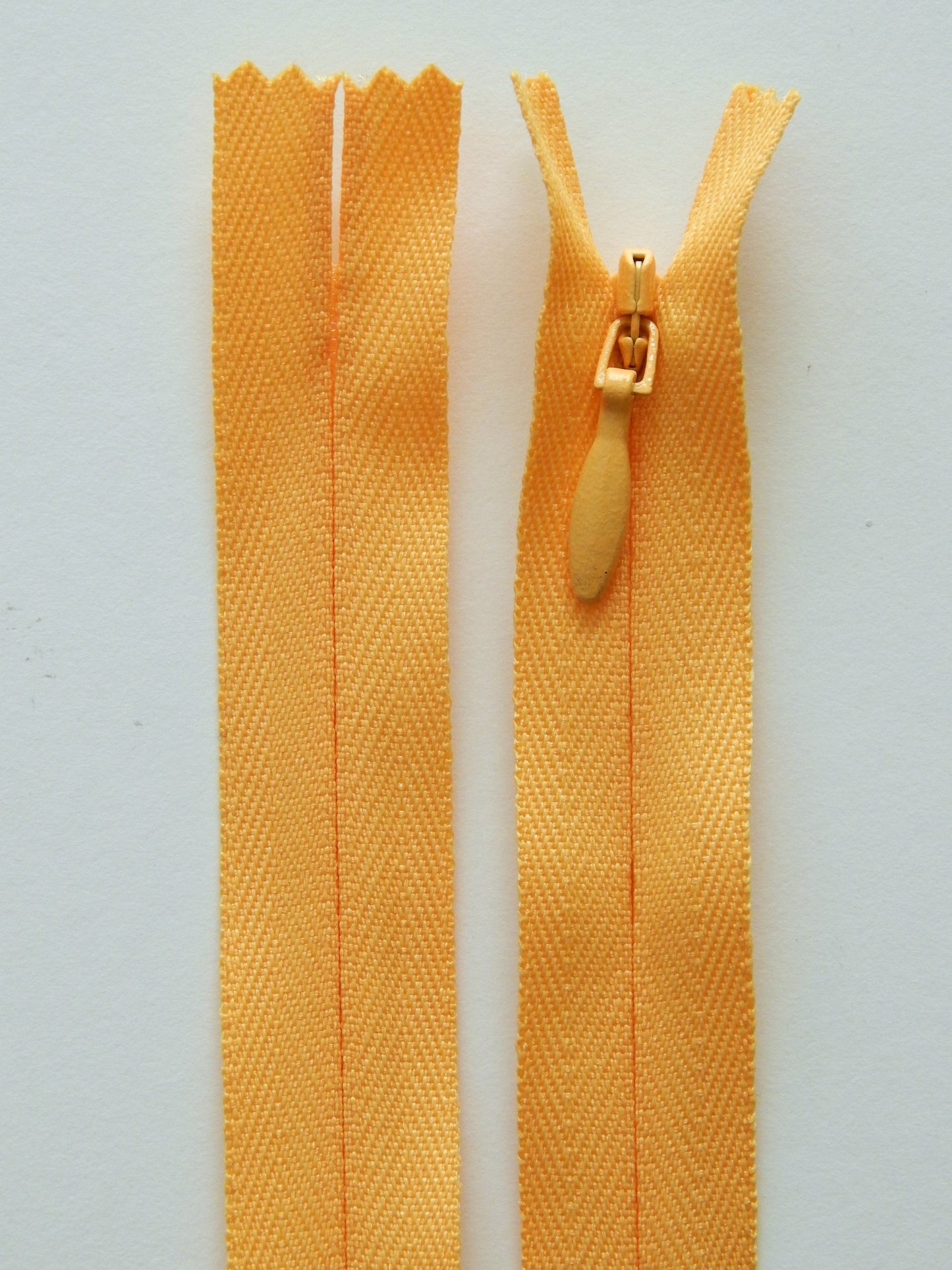 light orange invisible zipper