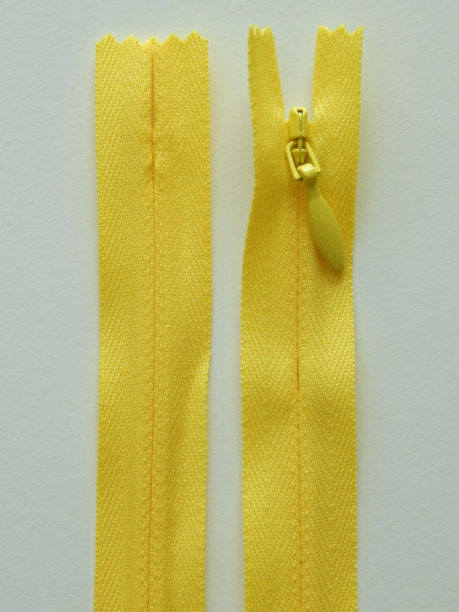 bright yellow invisible zipper
