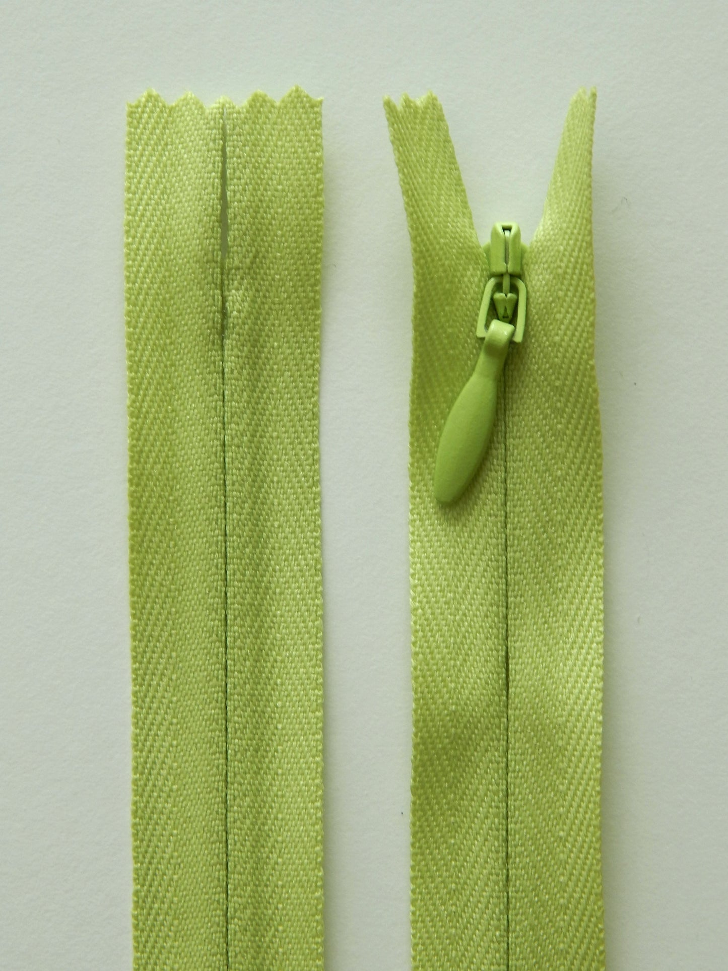 light green invisible zipper