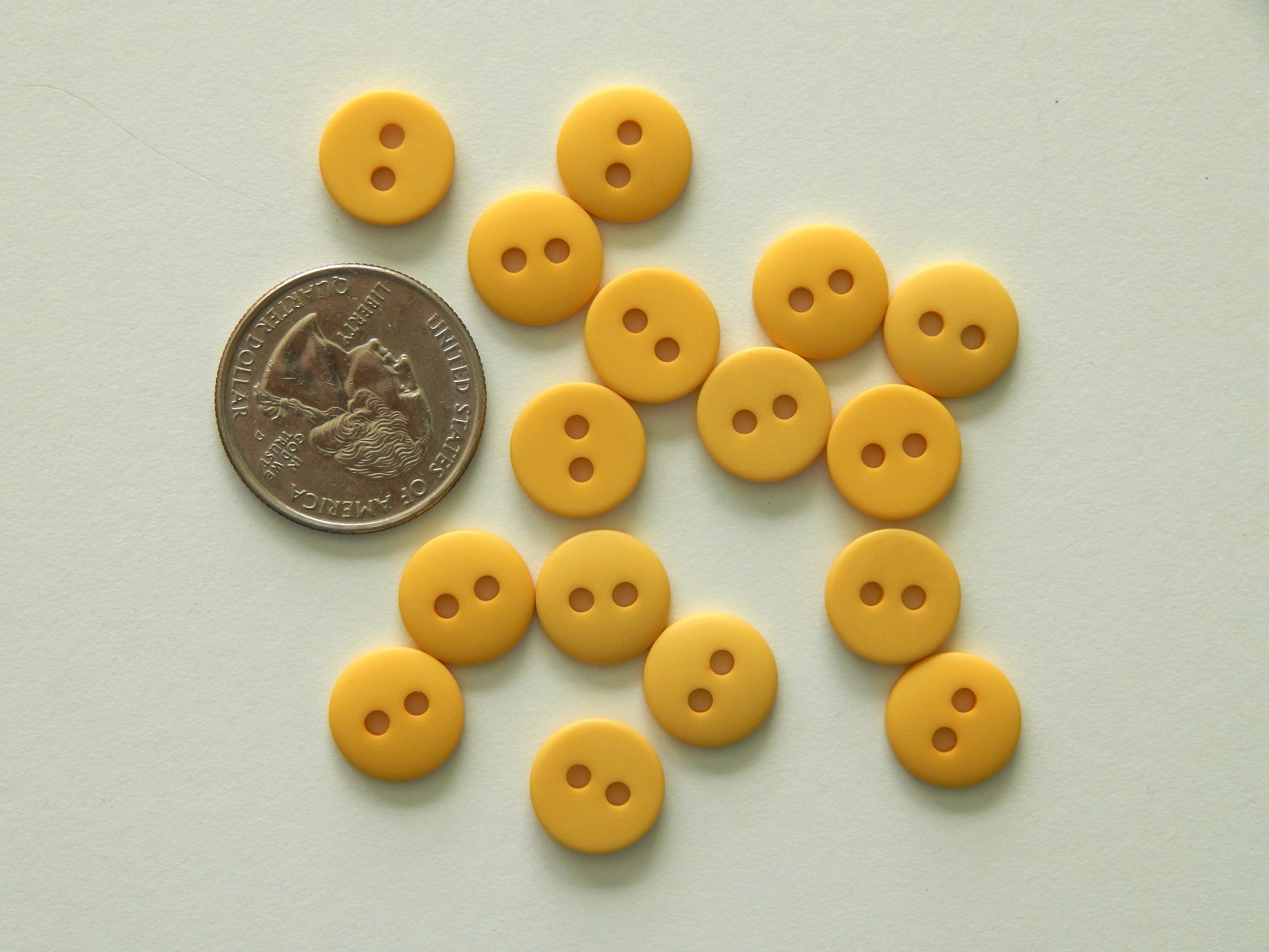 yellow polyester buttons