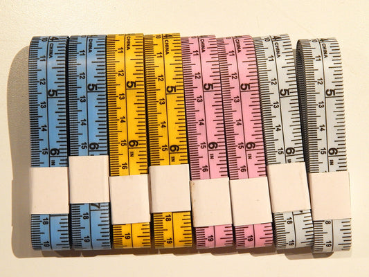 Tape Measure - Yellow, Pink, White, & Blue