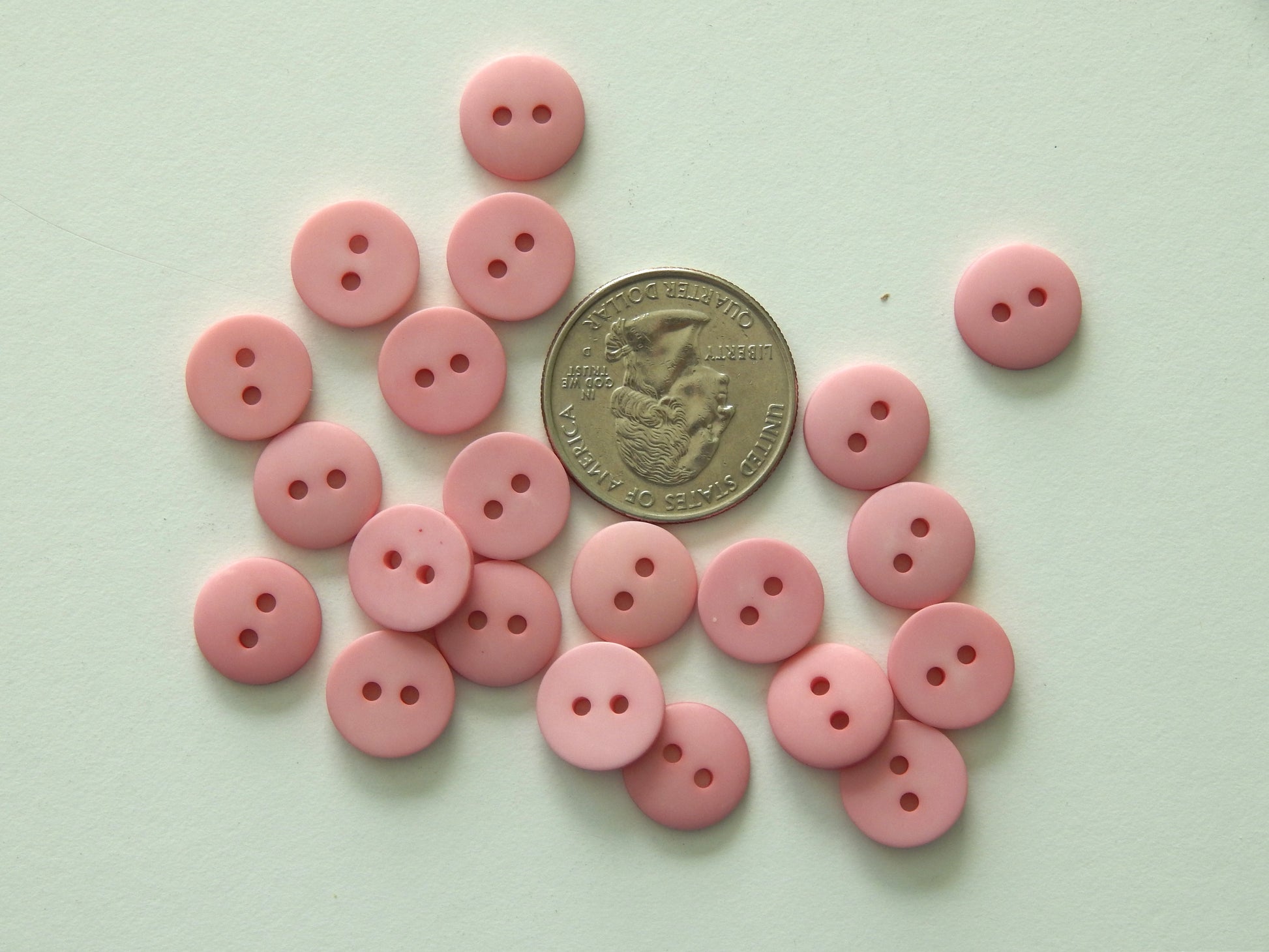 light pink polyester buttons